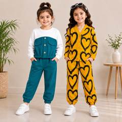 Zink Blush Belle Poket + V Neck Yellow Heart (Pack of 2)