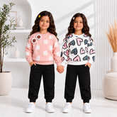 Love Pop Heart Girls Set+ PEACH BEAR Girls Set (PACK OFF TWO)