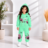 Mint Green Pink Hoodie Style Girl Set