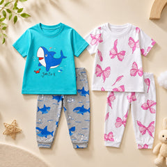 Shark & Butterfly Night Suit (Pack of 2)