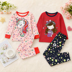 Unicorn & Sweet Girl Night Suit (Pack of 2)