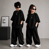 Black Kids Baggy Co-Ord Set – Premium Casual Wear for Boys (1-10 Years)