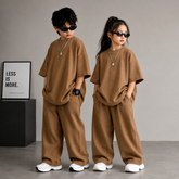 Brown Kids Baggy Co-Ord Set – Premium Casual Wear for Boys (1-10 Years)