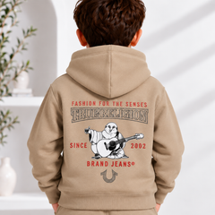 C2 Skin Hoodie Back  printed style kids suit for winter