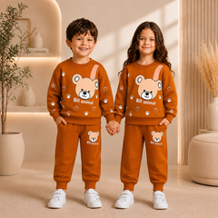 Bear bill animal printed kids suit for winter
